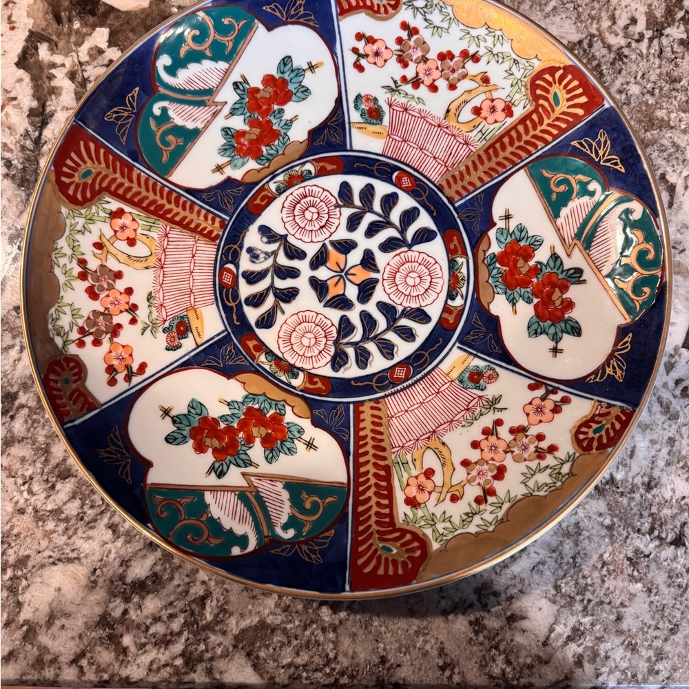 Colorful Floral Decorative Plate